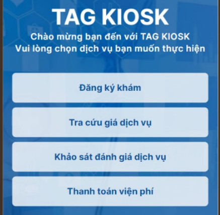 TAG hướng dẫn sử dụng TAG KIOSK y tế.